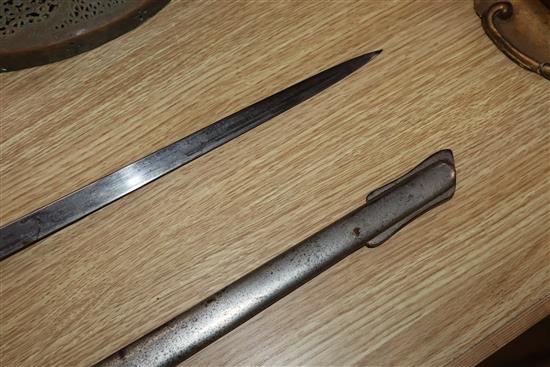 A Victorian officers dress sword and associated scabbard, J. G. Plumb